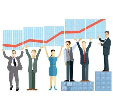 Business performance presentation Stock-Illustration
