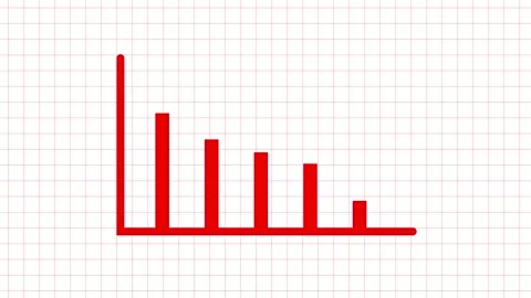Business Performance Shows Sharp Decline Trend 库存影片 331609225