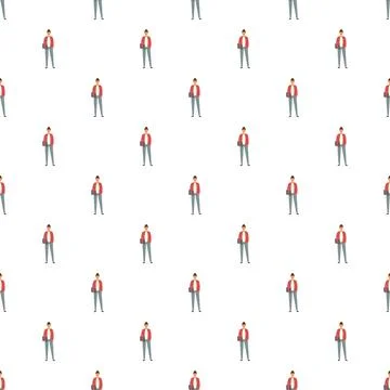 Business person cartoon pattern repeating design Stock Illustration
