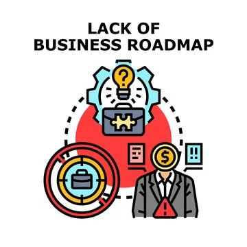 Business person facing challenges due to lack of planning Stock Illustration