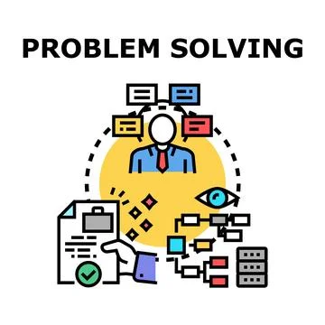 Business person problem solving concept illustration イラスト素材