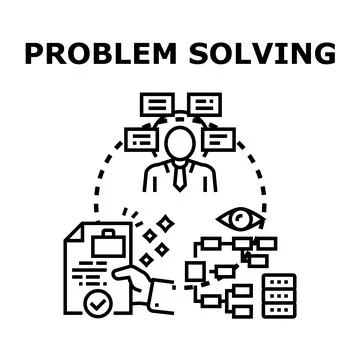 Business person problem solving concept illustration 库存插图
