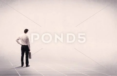 Business person standing in empty space Stock Photos