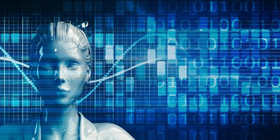 Business Person Using Data Analytics Technology Stock Illustration