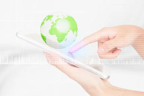 Business Person Using A Digital Tablet Stock Illustration