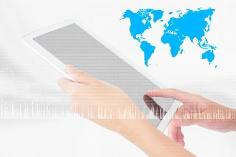 Business Person Using A Digital Tablet Stock Illustration
