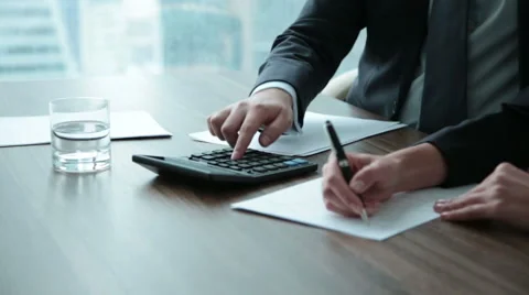 Business persons analysis financial data Stock Footage 46512485