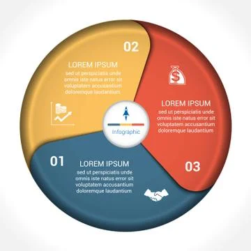 Business pie chart diagram data 3 Stock Illustration