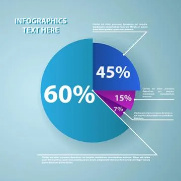 Business pie chart for documents and reports Stock-Illustration