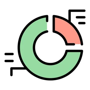 Business pie chart icon vector flat 스톡 일러스트