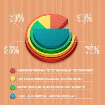 Business pie chart Stock Illustration
