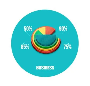 Business pie chart Stock Illustration