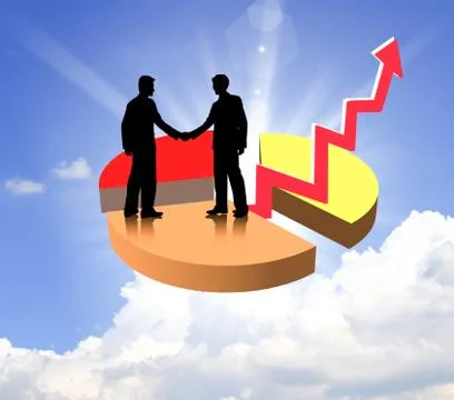 Business pie chart Stock Photos