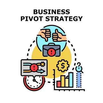 Business pivot strategy concept vector illustration Stock Illustration