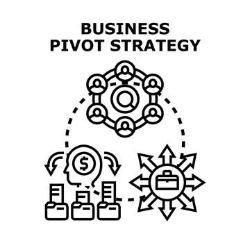 Business pivot strategy planning future development concept Stock Illustration