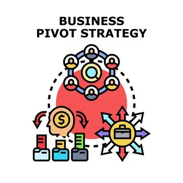 Business pivot strategy planning future development concept Stock Illustration