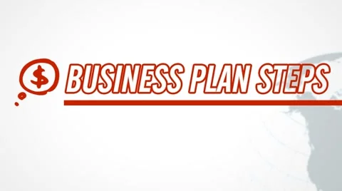 Business Plan 8 Steps video illustration on white in HD Stock Footage 6235693
