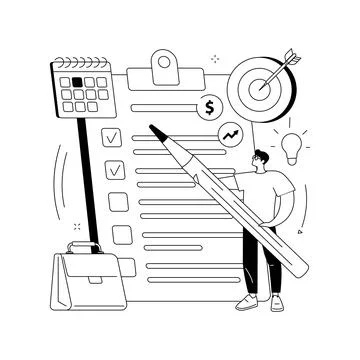 Business plan abstract concept vector illustration. Stock Illustration