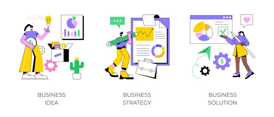 Business plan abstract concept vector illustrations. Stock Illustration