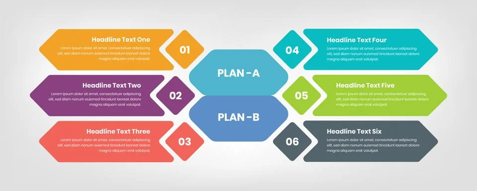 Business plan and data presentation infographic template design Stock Illustration