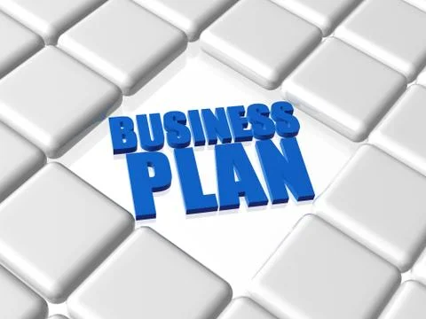 Business plan - blue concept Stock Illustration