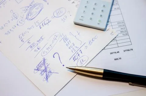 Business plan calculation Stock Photos