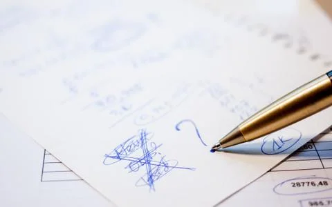 Business plan calculation Stock Photos