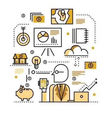 Business plan concept. Stock Illustration