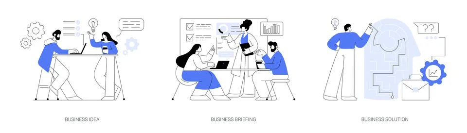 Business plan development abstract concept vector illustrations. Illustrazione stock