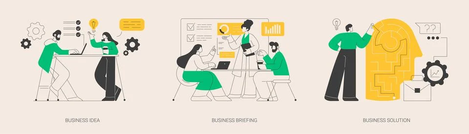 Business plan development abstract concept vector illustrations. Illustrazione stock