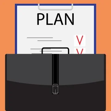 Business plan flat design Stock Illustration