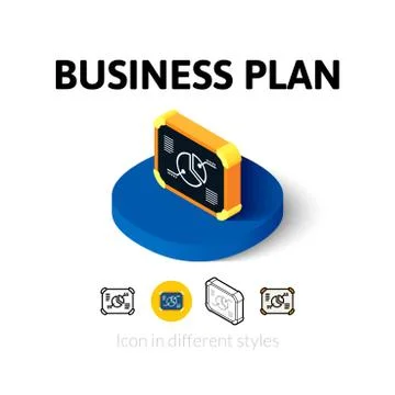 Business plan icon in different style Stock-Illustration
