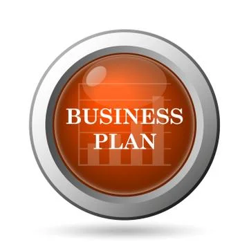 Business plan icon. internet button on white background.. Illustrazione stock