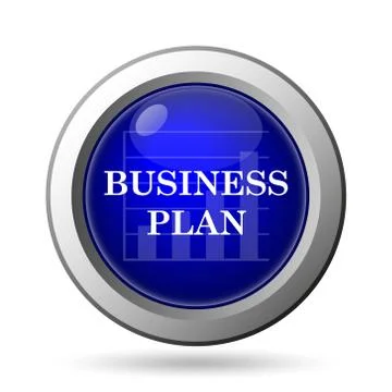 Business plan icon. Internet button on white background.. Illustrazione stock