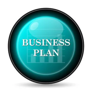 Business plan icon. Internet button on white background.. Illustrazione stock