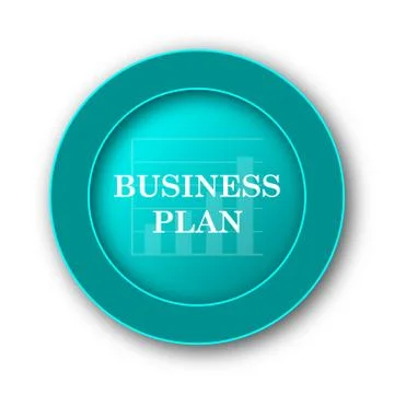  Business plan icon. Internet button on white background. Illustrazione stock