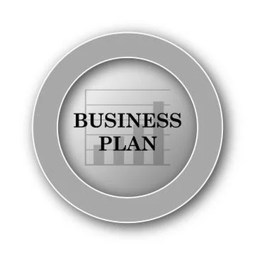 Business plan icon. Internet button on white background.. Stock Illustration