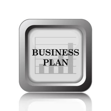 Business plan icon. Internet button on white background.. Stock Illustration