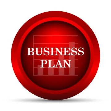 Business plan icon. Internet button on white background.. Illustrazione stock