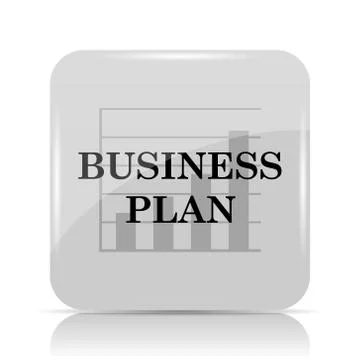 Business plan icon. Internet button on white background.. Illustrazione stock