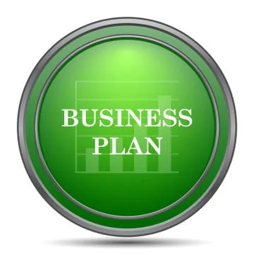 Business plan icon. Internet button on white background.. Illustrazione stock