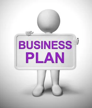 Business plan or planning is important for corporate growth - 3d Stock Illustration