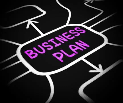 Business plan or planning is important for corporate growth - 3d Illustrazione stock