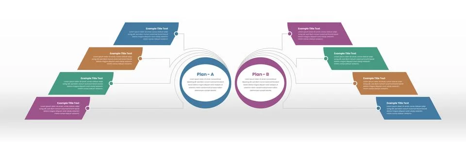 Business plan overview and data presentation infographic layout design Stock Illustration