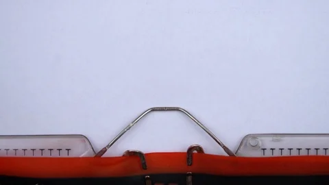 Business Plan - phrase printed on an old typewriter in red letters, close up. Video stock 126509891