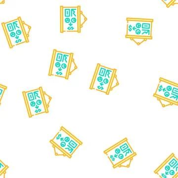 Business plan presentation vector seamless pattern Illustrazione stock