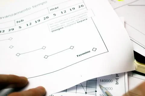 Business plan for project and dates Foto stock
