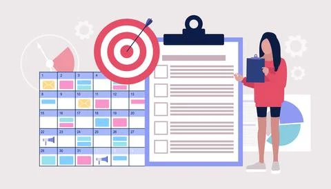 Business plan, project strategy Stock Illustration