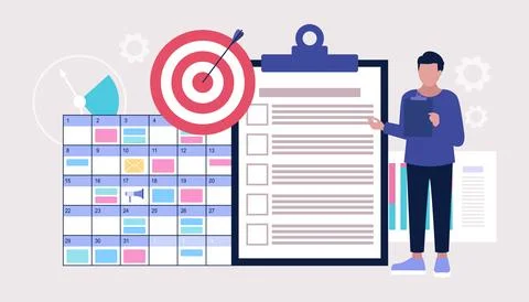 Business plan, project strategy Stock Illustration