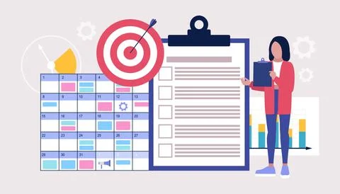 Business plan, project strategy Stock Illustration